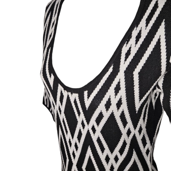 NWT Body Central Stilletto's Geometric Bodycon Knit Dress - Picture 3 of 4